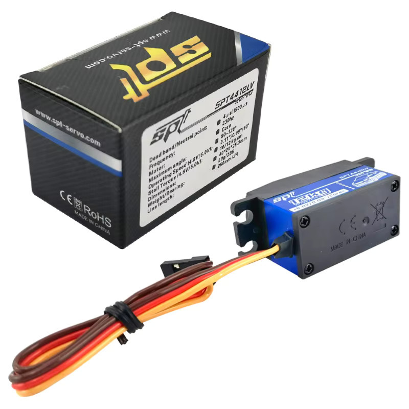SPT Standard Digital Servo, 12kg Metallgetriebe, für RC Auto Drift 1:10 1:12 Starrflügler Roboterarm FPV Drohnen Bootsmodelle - Bild 3