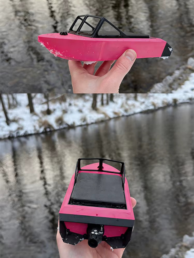 AT 99 MODEL RC-Schiffe, ferngesteuertes Rennboot, mit Spray, 22cm - Bild 2