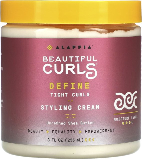Alaffia Schöne Locken Styling-Creme, 235 ml, Lockiges Haar, Sheabutter - Bild 1
