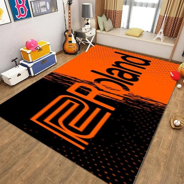 Karpetti Schlagzeugteppich mit Schallschutz im Vintage-Design, Farbe Orange, B/T: 120 x 160 cm - Bild 1