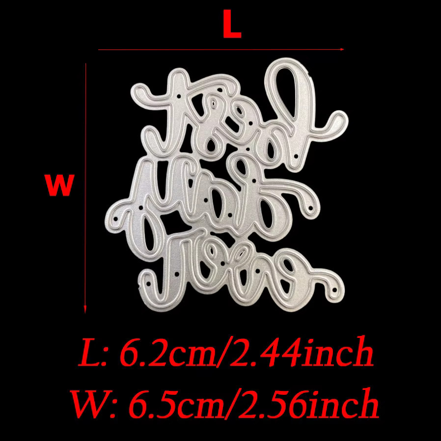 Metall-Schneidewerkzeug mit dem Schriftzug Besten Tag Aller Zeiten in Silber für DIY Scrapbooking und Bastelarbeiten - Bild 3