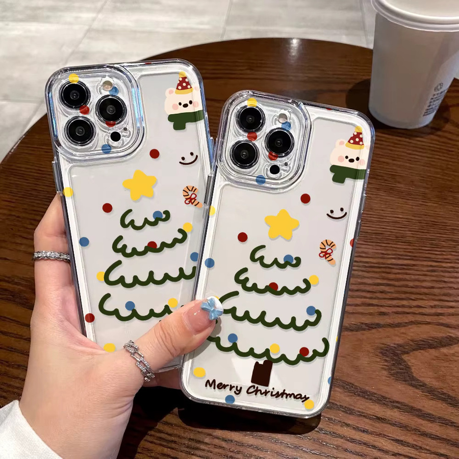 Stoßfeste transparente Silikonhülle mit niedlichem Bären-Design für dein iPhone (kompatibel mit iPhone 17 Pro bis iPhone 11) in Transparent - Bild 4