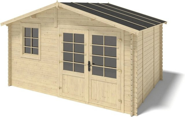 Altanka Gartenhaus Gerätehaus aus Holz mit 28 mm Wandstärke, B/T: 4 x 3 m, 12 m2, DOM710 - Bild 1