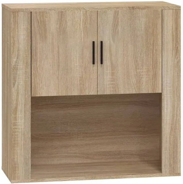 vidaXL Wandschrank Sonoma-Eiche in Braun, B/T/H: 80 x 33 x 80 cm - Bild 1