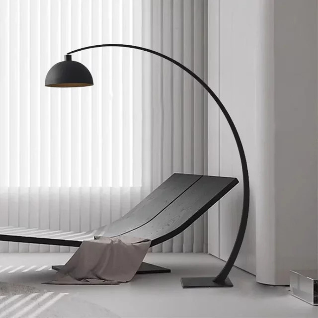 Moderne VIGOUS LED Bodenlampe in Schwarz mit E27 Fassung für Wohnzimmer und Schlafzimmer - Bild 1