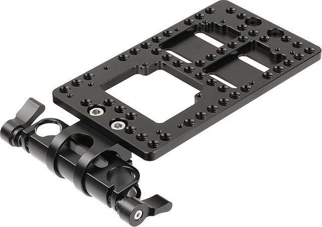 Hdrig 360 Grad drehbare 15mm Schienenblock-Klemme für DSLR-Kameras in Schwarz - Bild 1