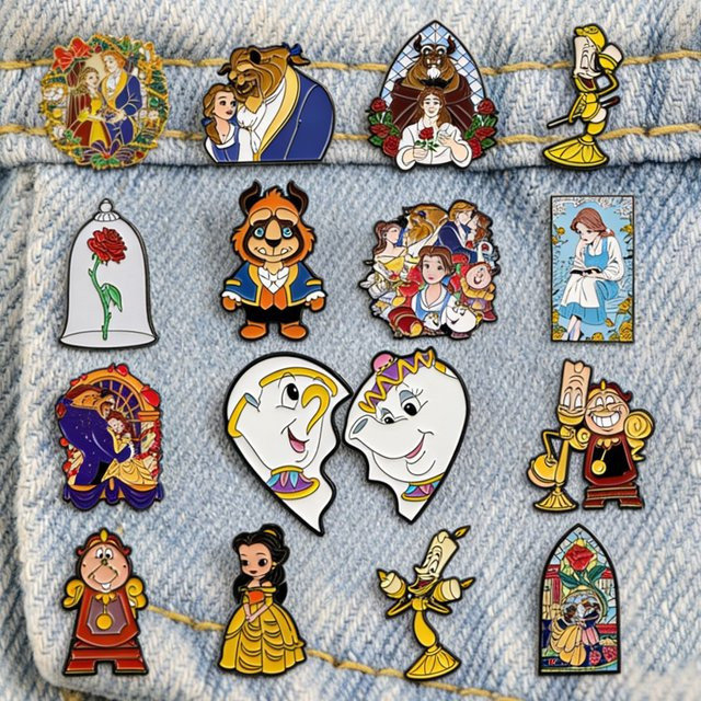Disney Brosche, Cartoon-Rosen, Bunt, Damen - Bild 1