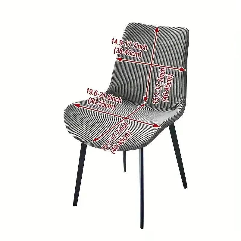 Yupartex Jacquard Stuhlbezug mit elastischem Material für Esszimmerstühle und Hocker mit gebogener Rückenlehne - Bild 2