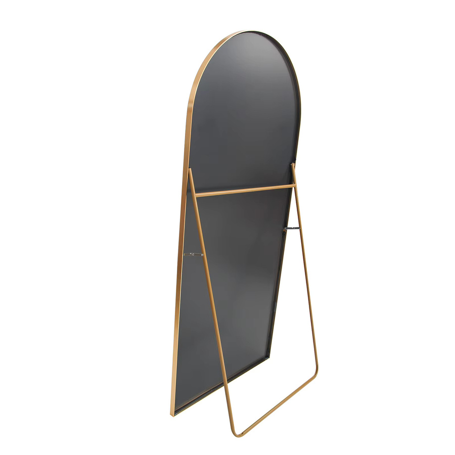 Superaly Gebogener Standspiegel in Gold, Großer Ankleidespiegel in voller Länge für dein Schlafzimmer, Höhe: 180 cm, Breite: 80 cm - Bild 4