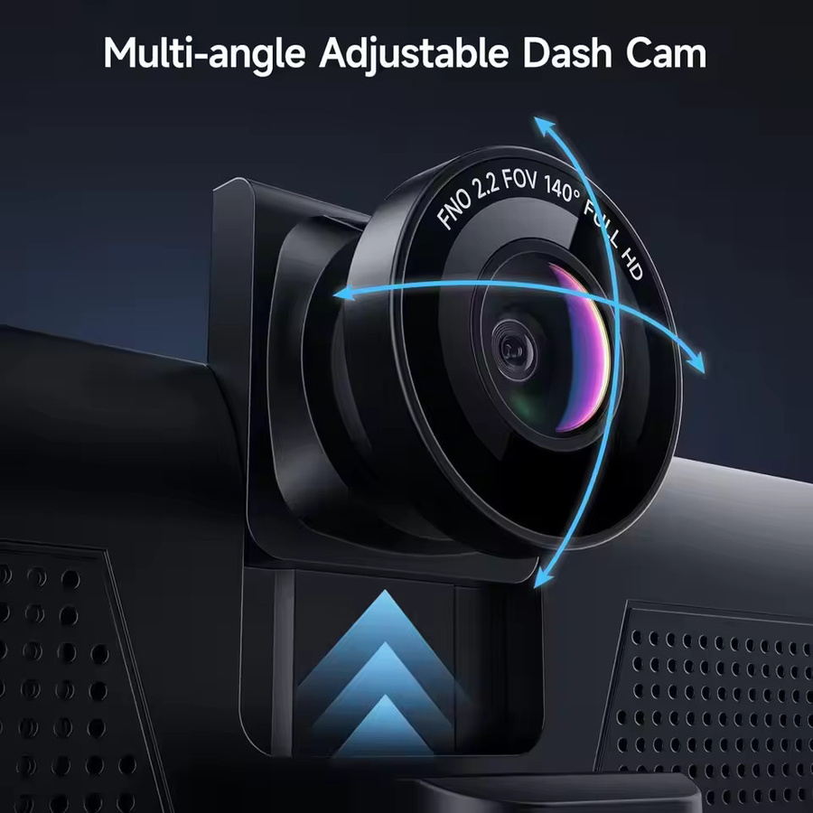 Srnubi 4K Dash Cam mit 11,26 Zoll Display, Wireless CarPlay & Android Auto, Tragbarer Auto DVR mit GPS Navigation, Schwarz - Bild 2