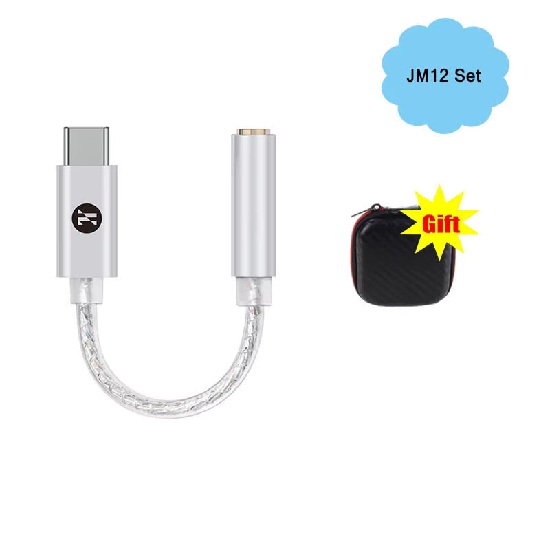 JCALLY JM12 Digital Audio Adapter DAC mit KT02H20 Chip, Hi-Fi Audio Decoder und Stereo Verstärker, Typ-C auf 3,5mm Kopfhörer Anschluss, Silber - Bild 5