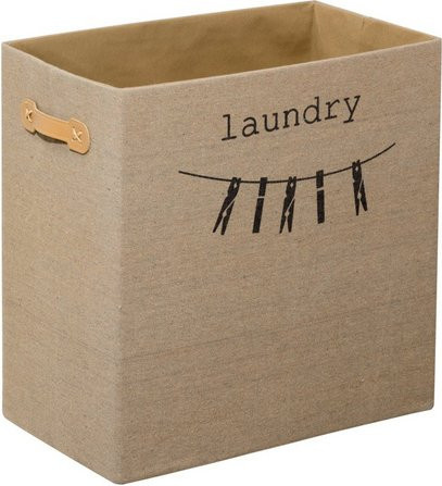 Fackelmann Wäschebox in Leinenoptik, Farbe: beige, B/H/T: 45 x 45 x 25 cm - Bild 1