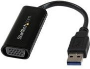 StarTech.com USB auf VGA Adapter USB 3.0 Slim Videoadapter Schwarz für Multi Monitor Setups 1080p USB Typ A männlich zu HD-15 VGA weiblich Länge: 19 cm - Bild 1