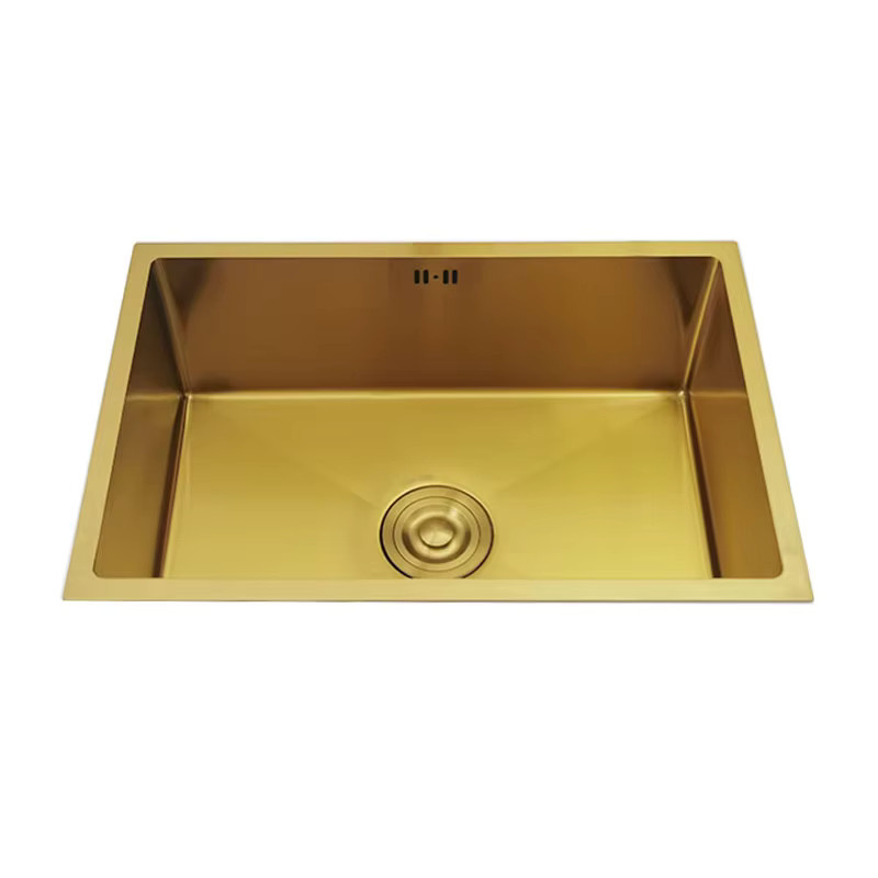 CKWS Küchenspüle aus Edelstahl 304 in Gold, Unterbau-Waschbecken für Bar oder Küche, B/T/H: 45 x 40 x 20 cm - Bild 2