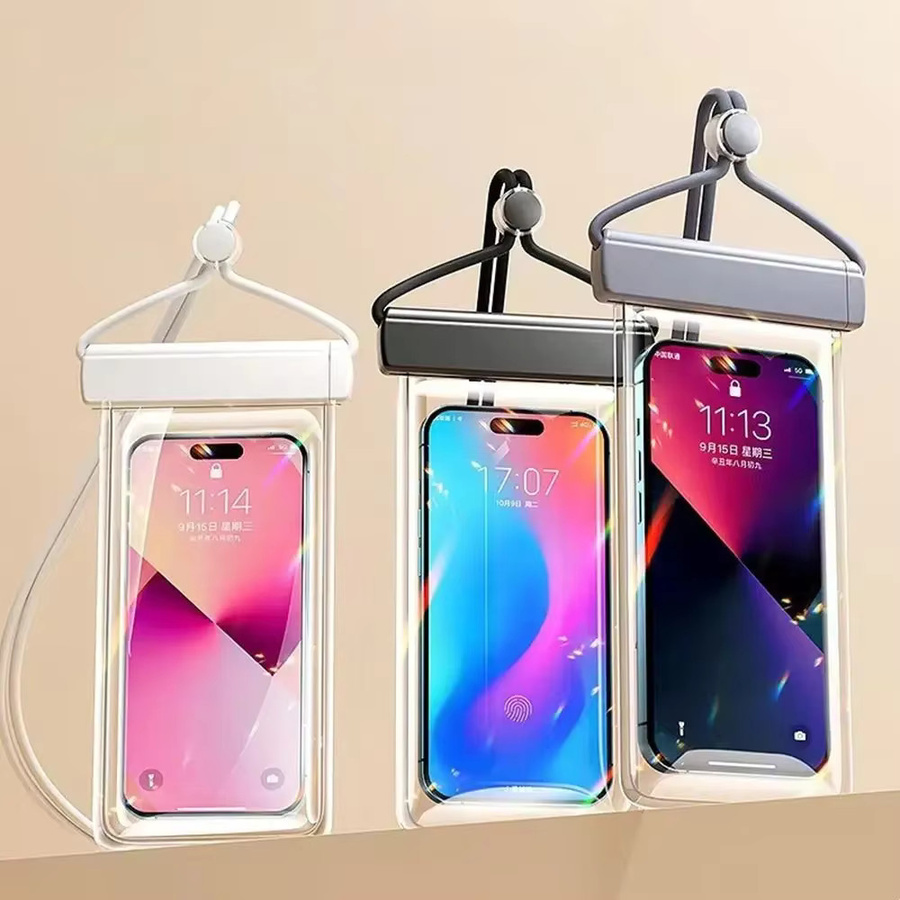 Wasserdichte Handyhülle mit Touchscreen-Funktion für Smartphones unter 7,2 Zoll, transparente Schutzhülle mit Lanyard zum Schwimmen und Tauchen - Bild 3
