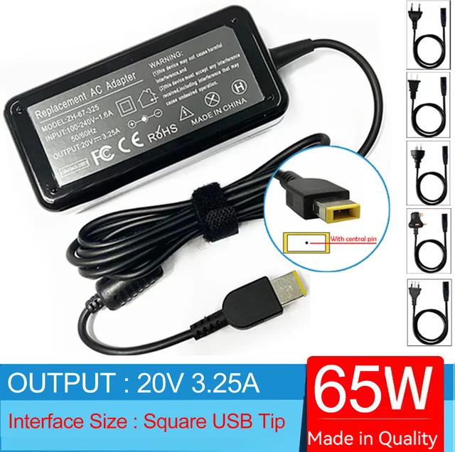 Lenovo Laptop AC Adapter Ladegerät 20V 2.4A in Schwarz für V330-15IKB V130-20IGM V110-15IAP V110-14IAP V330-14ARR V110-15ISK G410S G490 - Bild 1