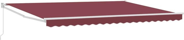 vidaXL Manuell Einziehbare Markise aus Polyester in Bordeauxrot, B: 4 m, T: 2 m - Bild 1