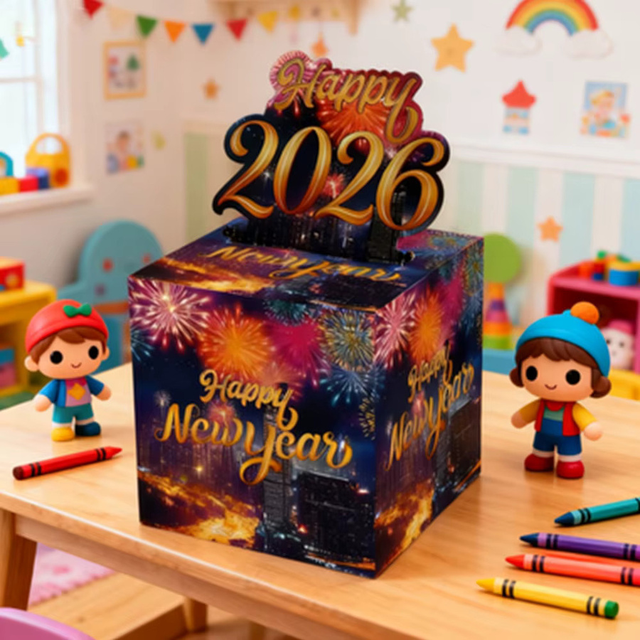 Bunte Weihnachts- und Silvester Geldgeschenkboxen aus Papier für Party und Dekoration - Bild 4