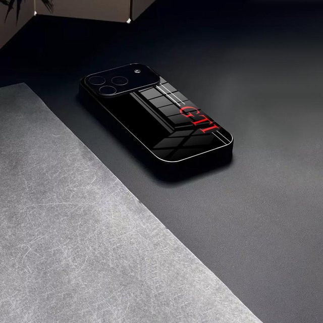 Golf MK1 G-GTI Handyhülle aus Glas in Schwarz für Samsung S26 S25 S24 S23 Ultra sowie iPhone 17 16 15 14 13 Pro Max Plus - Bild 1