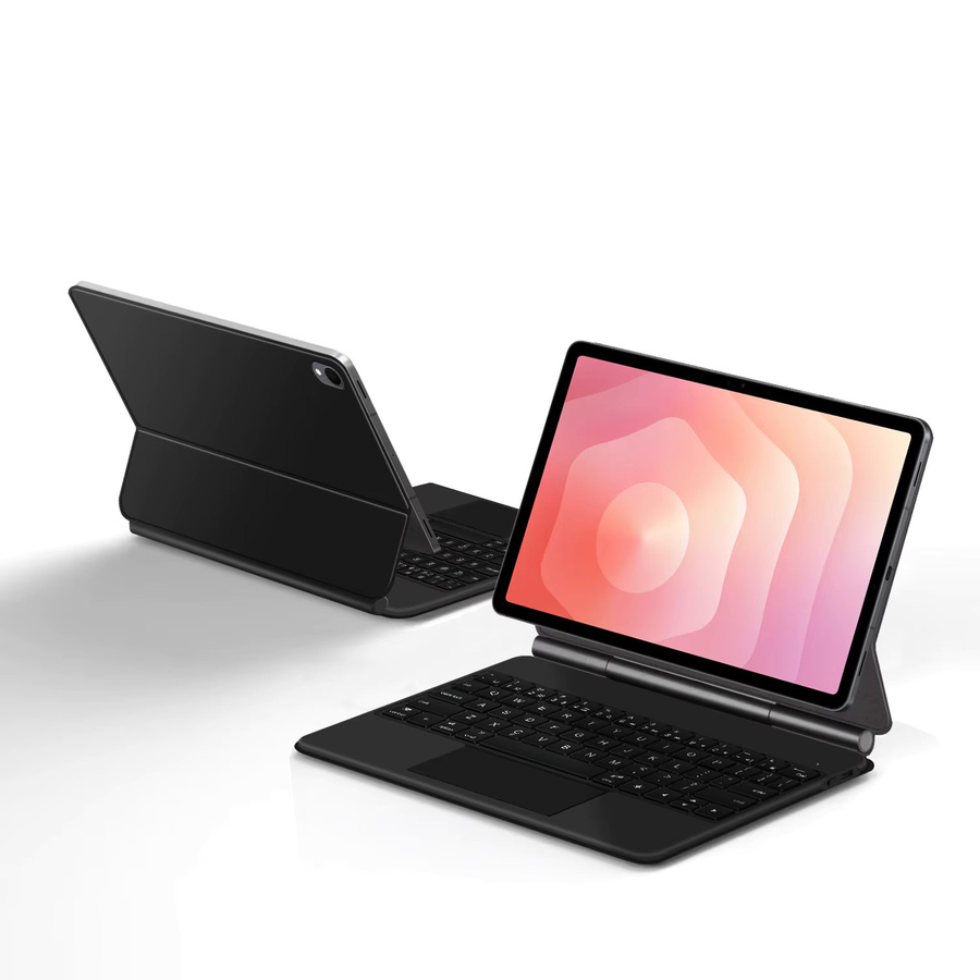 AJIUYU Magic Keyboard Hülle für Samsung Galaxy Tab S11 11 Zoll 2025 SM-X730 X736B Smart Cover Folio mit Hintergrundbeleuchtung in Schwarz - Bild 2