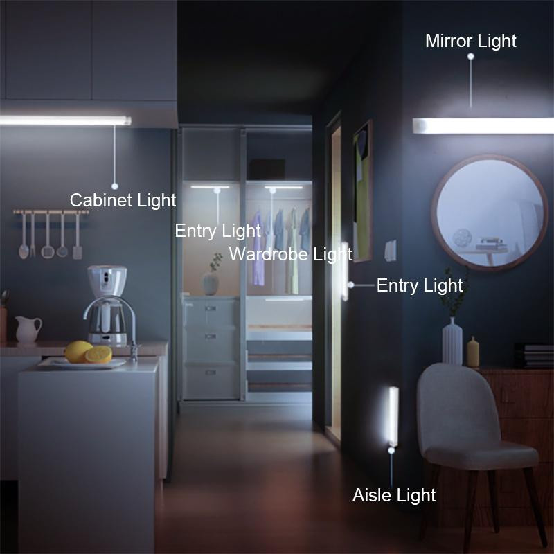 YJMP Super Lighting LED Nachtlicht mit Bewegungssensor, USB aufladbar, weiß, Breite: 50 cm - Bild 10