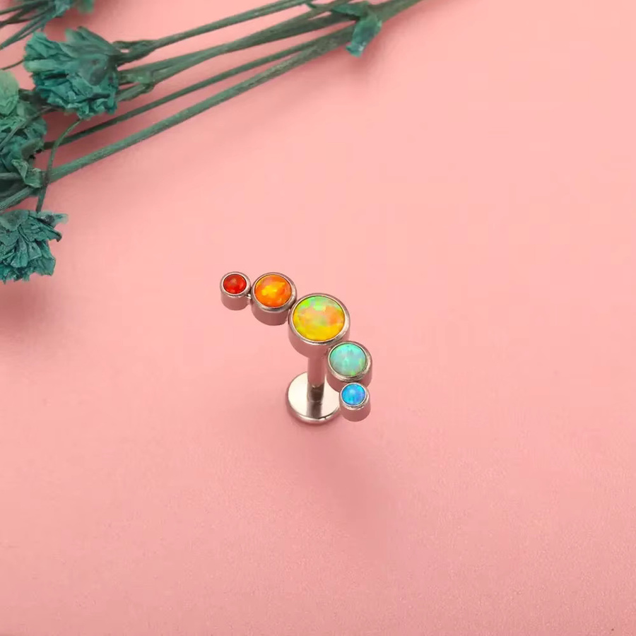 ZOORBODY JEWELRY Ohrstecker Titan, Opal, Unisex - Bild 2
