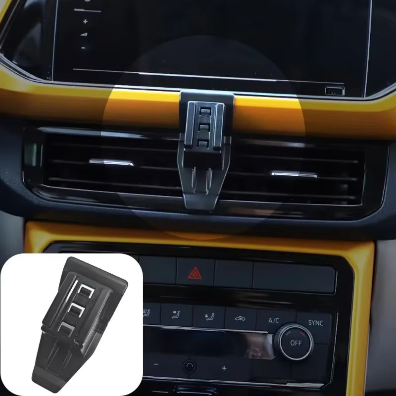 Smartphone Halterung mit kabelloser Ladefunktion für Volkswagen VW T-Cross 2019-2023 in Schwarz - Bild 2