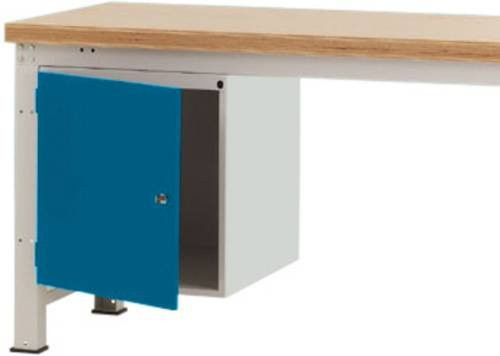 Manuflex Gehäuse-Unterbau PROFI ZB4982.0002 in Grau/Blau mit einer Tür rechts angeschlagen und Einlegeboden, Nutzhöhe: 50 cm - Bild 1