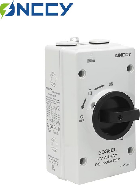 ONCCY DC Trennschalter für Photovoltaik Solar mit IP66 Gehäuse, 63A, Farbe: Weiß - Bild 1