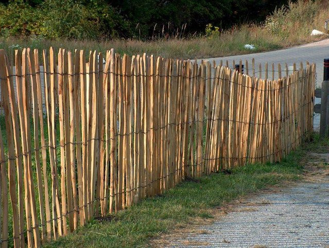 Kastanienzaun Haselnuss Staketenzaun B: 0,60 m, L: 10 m (7/8 cm) - Bild 1