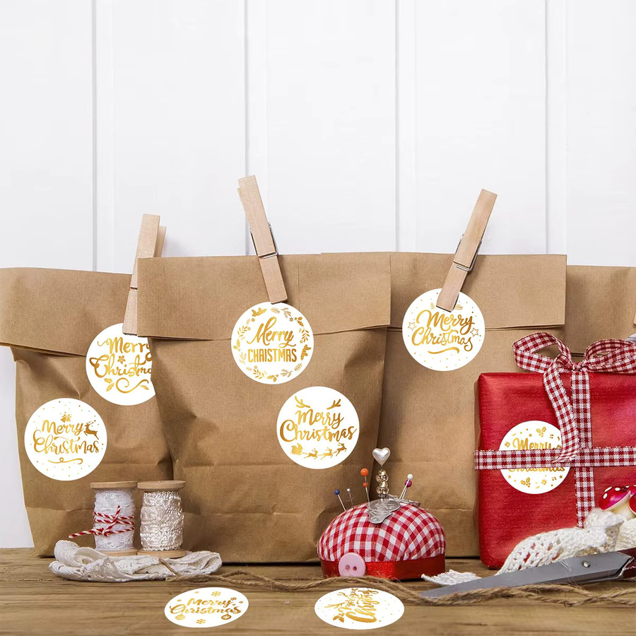500 Stück Weihnachten Aufkleber in Multicolour als dekorative Etiketten für Umschläge und Geschenkkarten - Bild 3