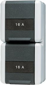Jung SCHUKO-Steckdose 2-fach 16A 250V in Weiß - Bild 1