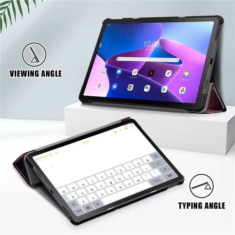 Magnetische Flip-Stand Schutzhülle für Lenovo Tab M10 Plus 3. Generation (10,61 Zoll, TB128FU, TB125FU) und Lenovo Xiaoxin Pad 2022 in Schwarz - Bild 2