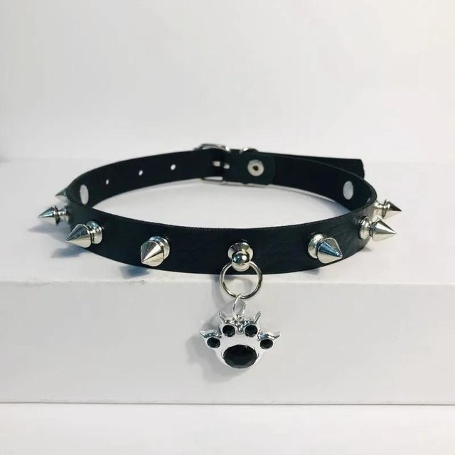 YIRAN Choker Halskette, Leder, Schwarz, Damen - Bild 1