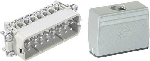 LAPP EPIC KIT H-A 16 Steckverbinder-Set mit 16 Polen und PE-Schrauben in Grau - Bild 1