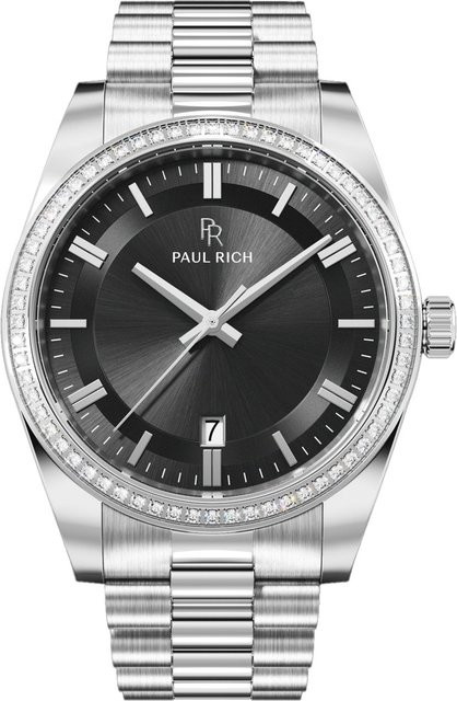 Paul Rich Herrenuhr Legacy, Quarz, Edelstahl, 40 mm, Schwarz, 5 ATM - Bild 1