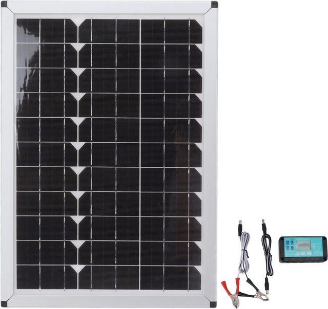 CosyHome 100W 18V Solarpanel-Akkuladegerät-Kit mit monokristallinem Silizium und Dual-USB in Schwarz - Bild 1