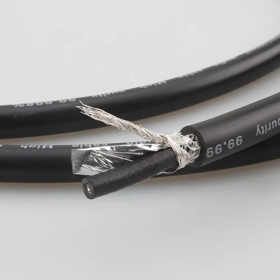 Audiocrast IC25 HiFi-Audiokabel aus reinem Silber in Silber/Schwarz mit RCA und XLR-Balance-Anschluss für High-Fidelity-Sound - Bild 4