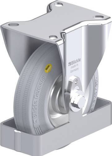 Blickle Stahlblech-Bockrolle B-RD 125R-VLI-FS in Silber, Rad-Durchmesser: 125 mm, Tragfähigkeit: 120 kg - Bild 1