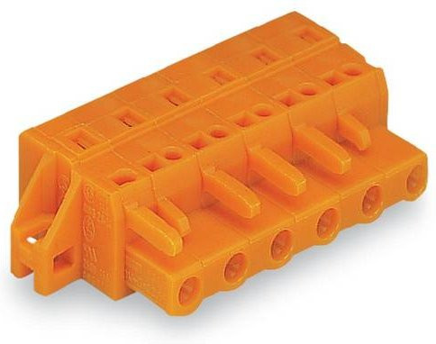 WAGO Buchsengehäuse-Kabel 231-707/031-000 mit 7 Polen, Farbe Orange, Rastermaß: 7,62 mm, 25 Stück - Bild 1