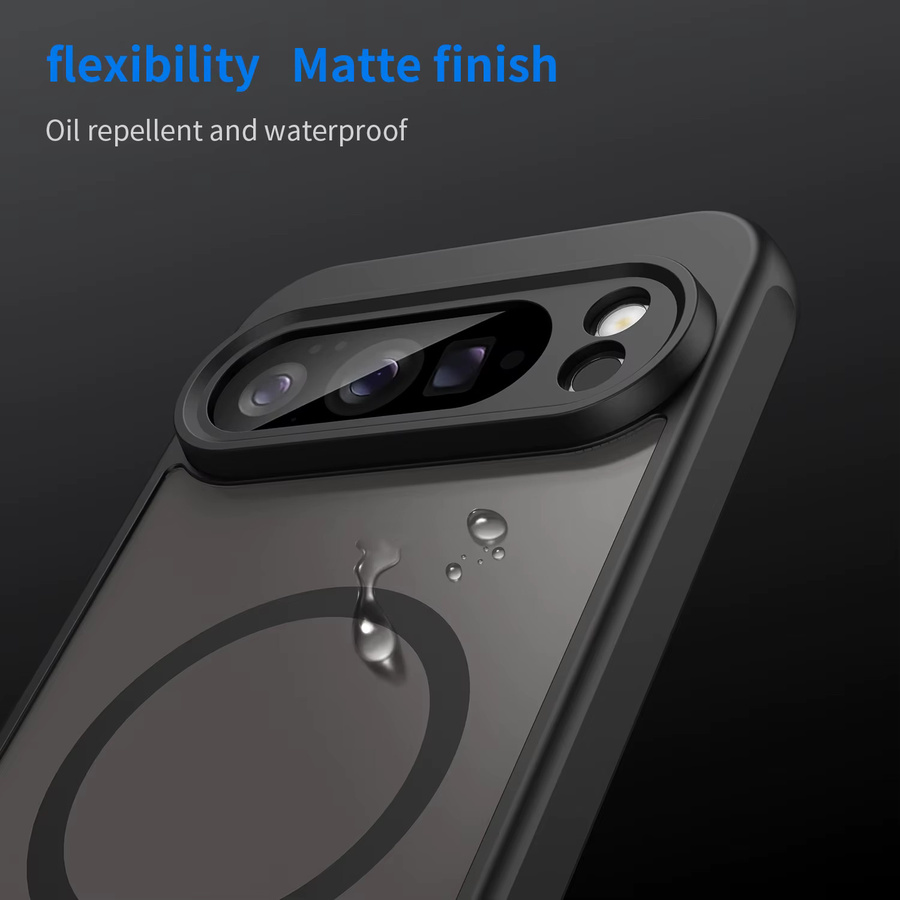 Stoßfeste Magnetische Luxus-Rüstung Hülle für Google Pixel 10 Pro XL, Pixel 9 und Pixel 9 Pro XL mit MagSafe Wireless Kompatibilität in Schwarz oder Pink, Matt Translucent Cover - Bild 4