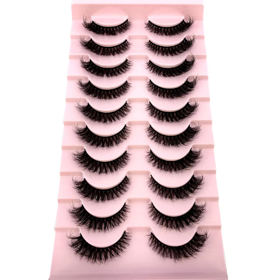 Falsche Wimpern 3D Faux Nerz, Black, Natürlich, Unisex, 10 Paare - Bild 3
