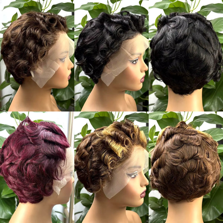 MISHELL Pixie Cut Echthaarperücke, Brasilianisches Remy-Haar, Damen - Bild 3