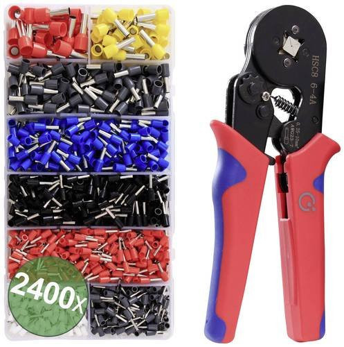 Quadrios 22T007 Crimpzangen-Set für Aderendhülsen von 0,25 bis 10mm² inklusive Aderendhülsensortiment in Multicolor - Bild 1