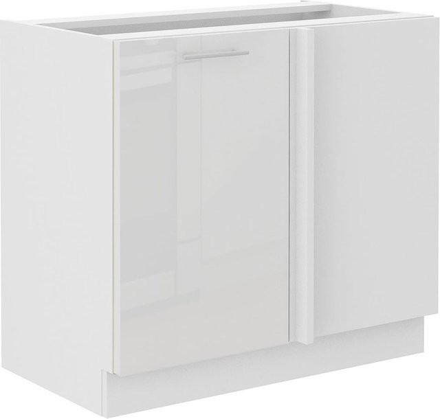Lara Eckunterschrank Weiß Hochglanz Breite: 105 cm, Tiefe: 60 cm - Bild 1