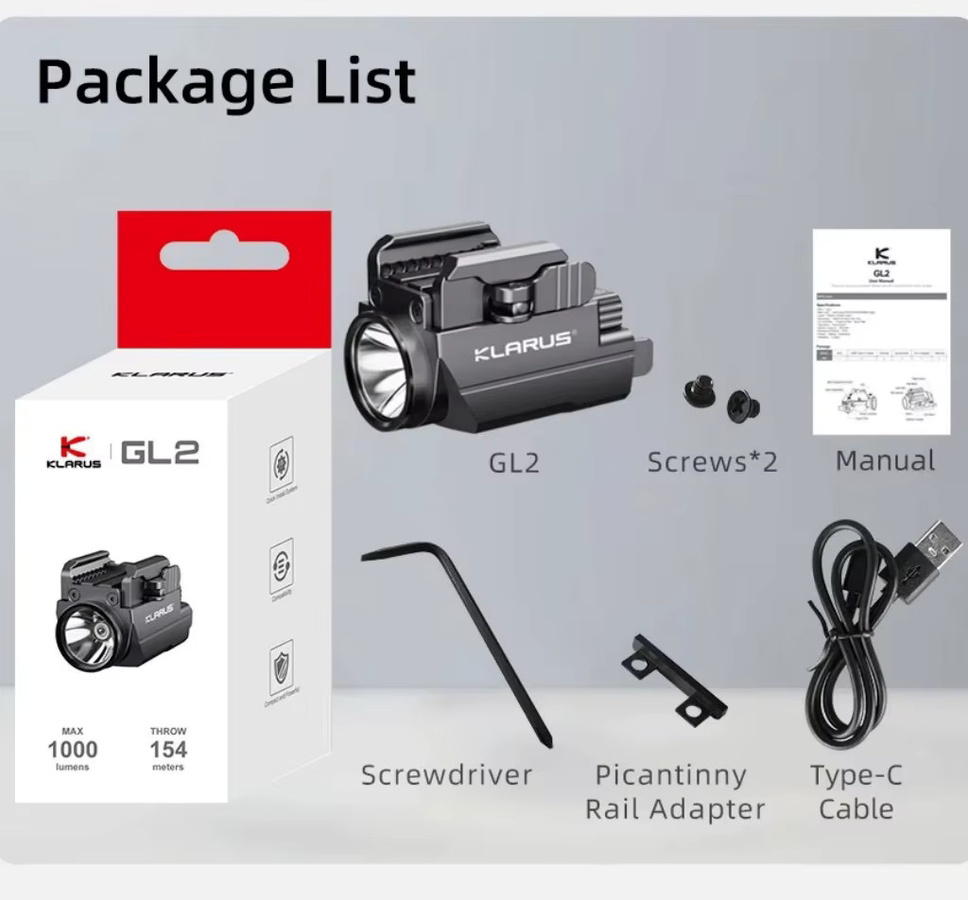 Klarus GL2 taktische 2-in-1 Taschenlampe und Laterne mit 1000 Lumen LED in Schwarz - Bild 5