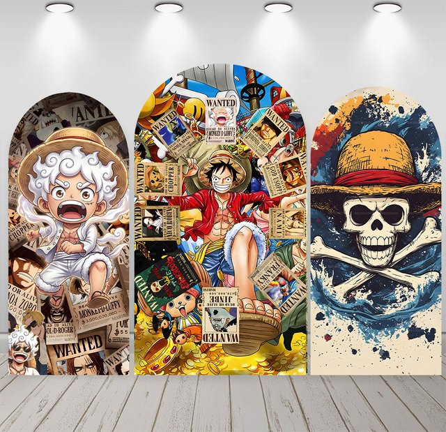 Bandai One Piece Anime Themen-Bogen-Hintergrund aus Papier in Multicolour für Kindergeburtstag und Babyparty-Dekoration - Bild 1