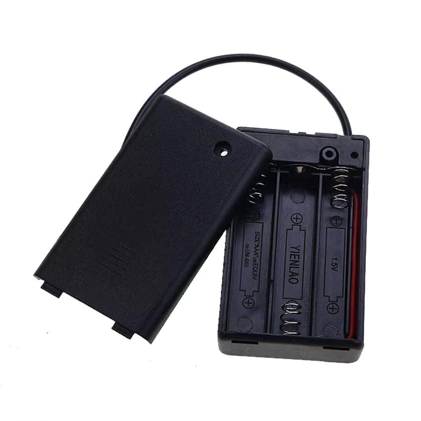 JCD Batteriehalter mit USB-C Anschluss und Schalter für 18650 oder AAA Batterien in Schwarz - Bild 2
