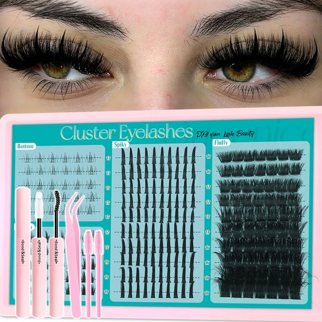 QUEENICE 4-in-1 Wimpernverlängerungs-Set, Unisex, Natürlich - Bild 1