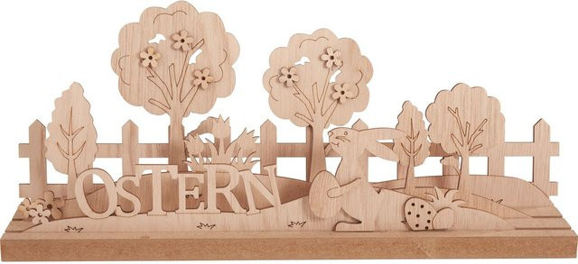 VBS Holz-Steckmotiv Osterlandschaft aus Sperrholz und MDF-Holz in Beige - Bild 1